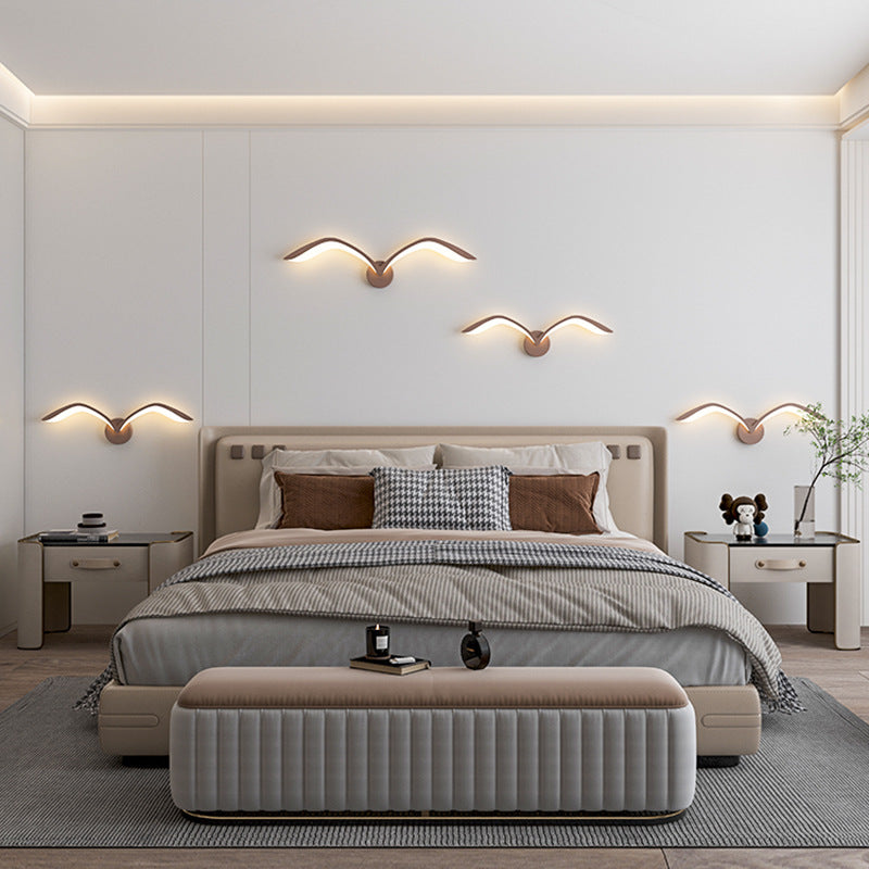 Minimalist Iron Acrylic Gull Arch LED Wall Sconce Lamp