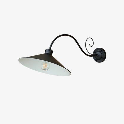 Retro Waterproof Iron Round 1-Light Wall Sconce Lamp