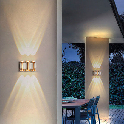 Waterproof Rectangle Aluminum Glass LED Wall Sconce Lamp