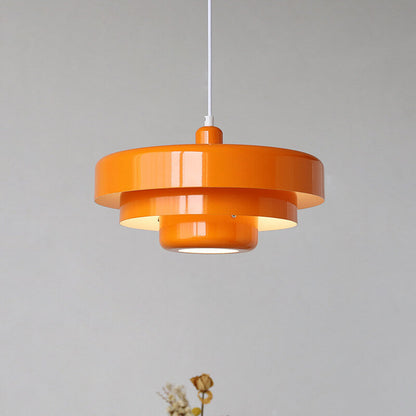 Nordic Vintage Multi-Layered Round Metal Pendant Light