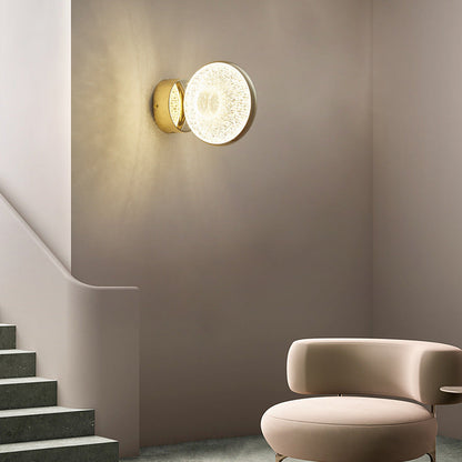 Luxury Iron PMMA Elliptical Round LED Wall Sconce Lamp