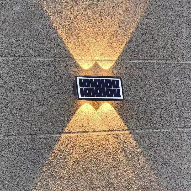 Solar Waterproof Rectangle ABS LED Outdoor Wall Sconce Lamp
