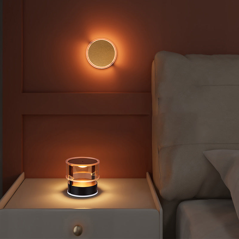 Cylindrical Aluminum Acrylic LED Wall Sconce Lamp