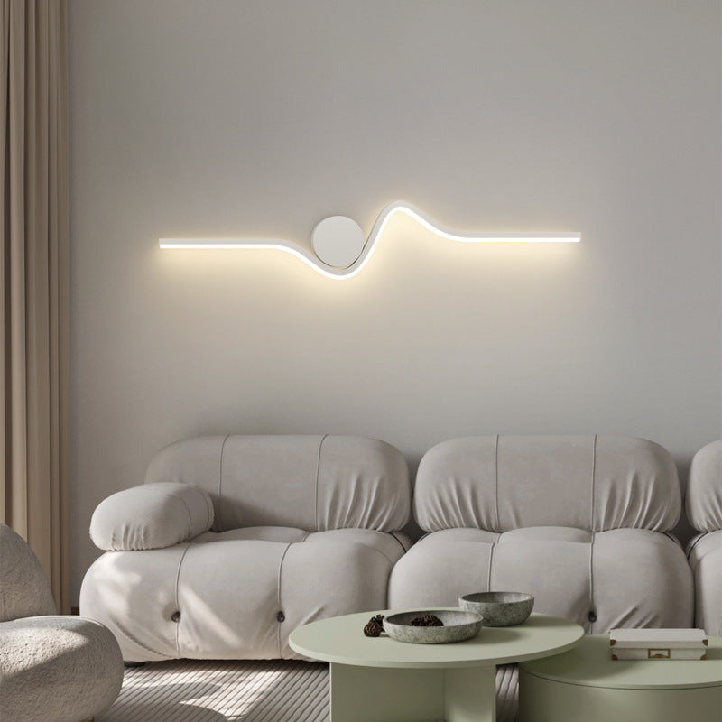Iron Aluminum Silicone Long Strip LED Wall Sconce Lamp