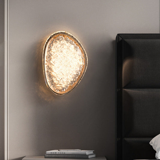 Irregular Oval Hardware Acrylic LED Wall Sconce Lamp
