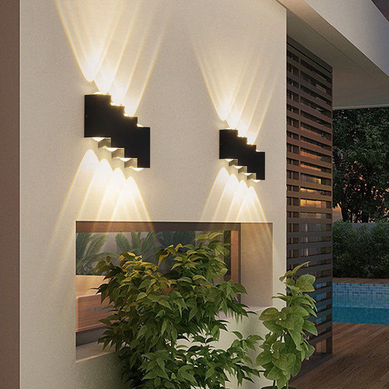 Square Luminous Outdoor Waterproof LED Wall Sconce Lamp