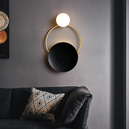 Nordic Iron Glass Round Ball 1-Light Wall Sconce Lamp