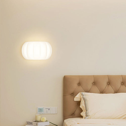 Simplicity Acrylic Pumpkin Elliptical LED Wall Sconce Lamp