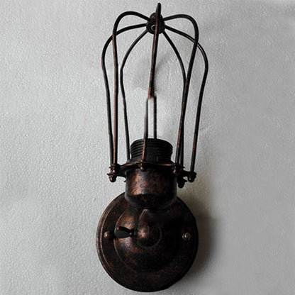 Industrial Iron Frame 1/2-Light Wall Sconce Lamp