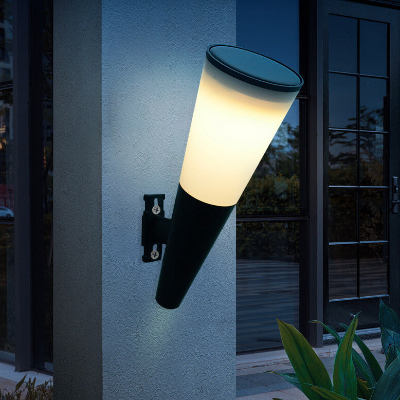 Solar Horn Design LED Outdoor Decoration Wall Sconce Lamp
