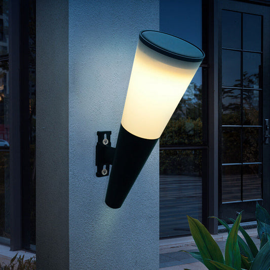 Solar Horn Design LED Outdoor Decoration Wall Sconce Lamp