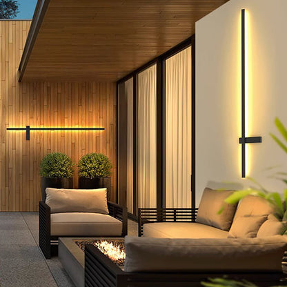 Waterproof Long Iron Acrylic LED Outdoor Wall Sconce Lamp