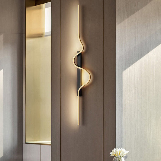 Aluminum Corrugated Strip Iron Frame LED Wall Sconce Lamp