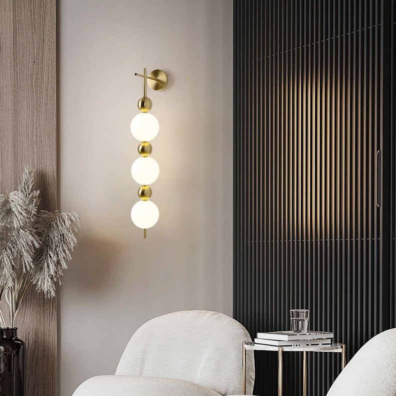 Round Ball String Aluminum Plastic LED Wall Sconce Lamp