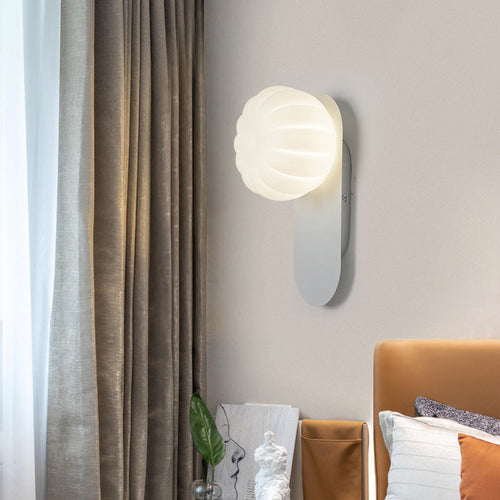 Simplicity PE Pumpkin Shape Iron 1-Light Wall Sconce Lamp