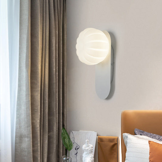 Simplicity PE Pumpkin Shape Iron 1-Light Wall Sconce Lamp