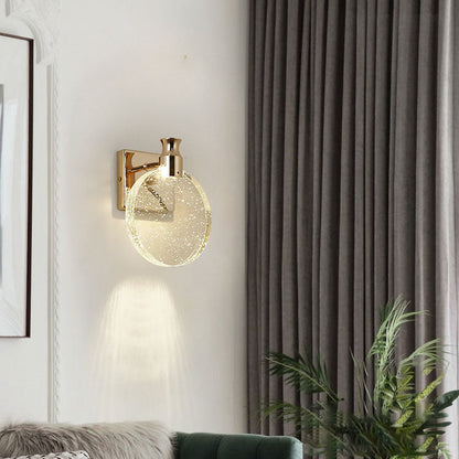 Round Bubble Crystal Aluminum Iron LED Wall Sconce Lamp