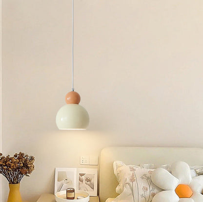Creative Cream Round Dome Iron 1-Light Wall Sconce Lamp