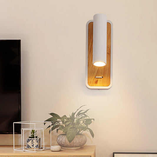 Rotatable Cylinder Aluminum Acrylic LED Wall Sconce Lamp