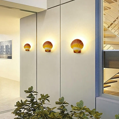 Outdoor Creative Shell Design Aluminum LED Waterproof Wall Sconce Lamp