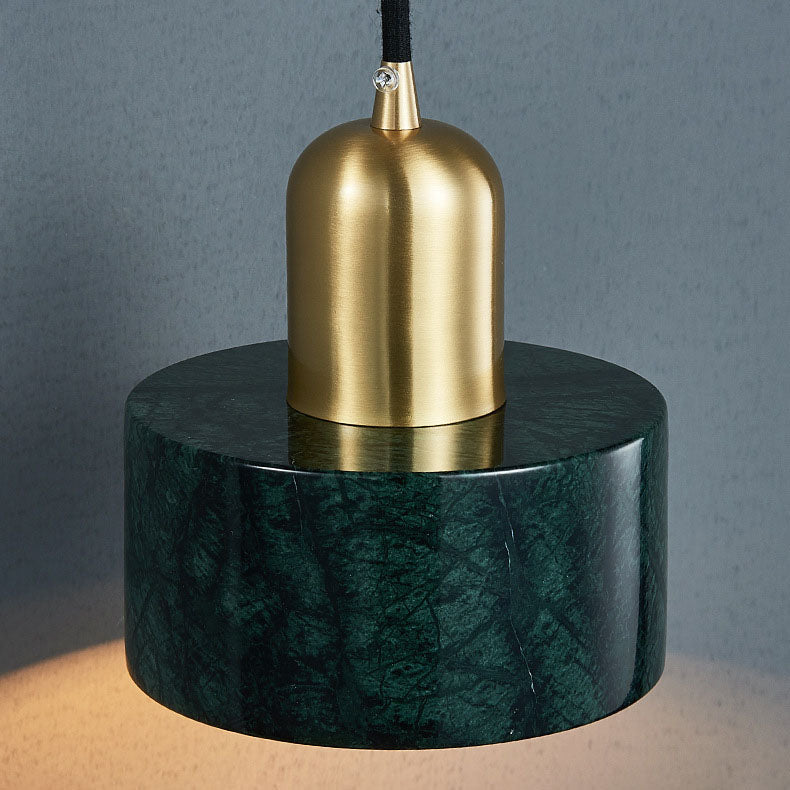 Minimalist Cylinder Iron Marble 1-Light Wall Sconce Lamp