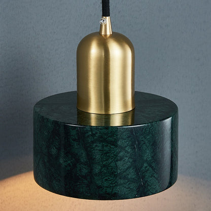 Minimalist Cylinder Iron Marble 1-Light Wall Sconce Lamp