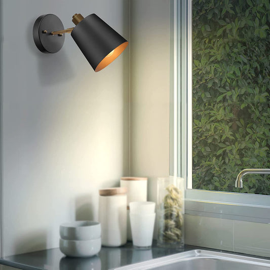 Industrial Cylinder Iron 1-Light Wall Sconce Lamp