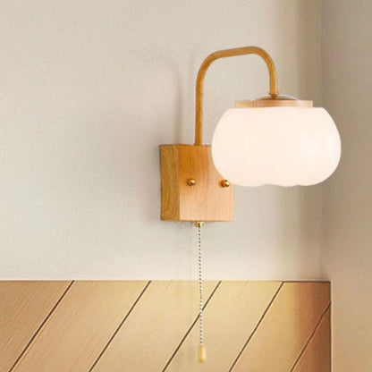 French Cream Style Raw Kapok 1-Light Wall Sconce Lamp