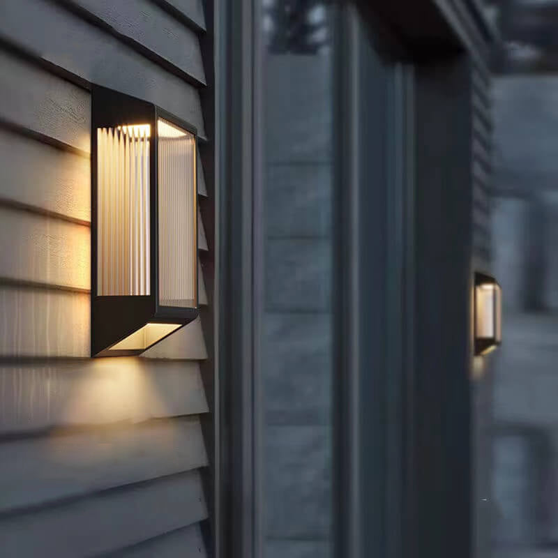 Solar Stainless Steel Acrylic LED Outdoor Wall Sconce Lamp