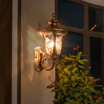 Waterproof Aluminum Glass 1-Light Outdoor Wall Sconce Lamp