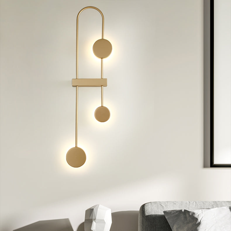 U Shaped Circle Metal Acrylic LED Wall Sconce Lamp