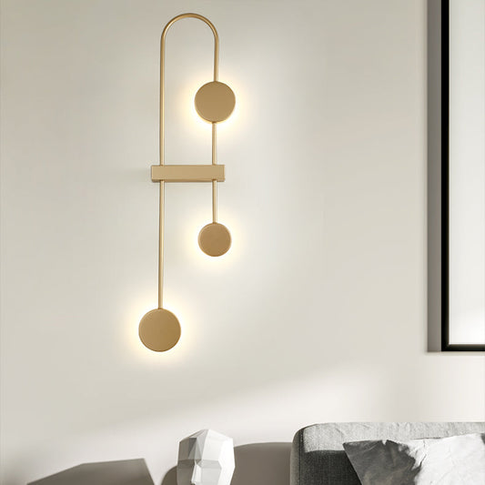 U Shaped Circle Metal Acrylic LED Wall Sconce Lamp