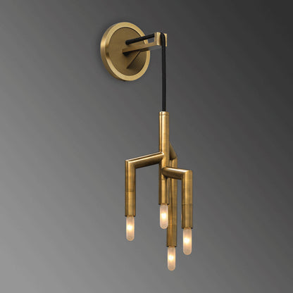 Industrial Copper Strip Pendant 4-Light Wall Sconce Lamp