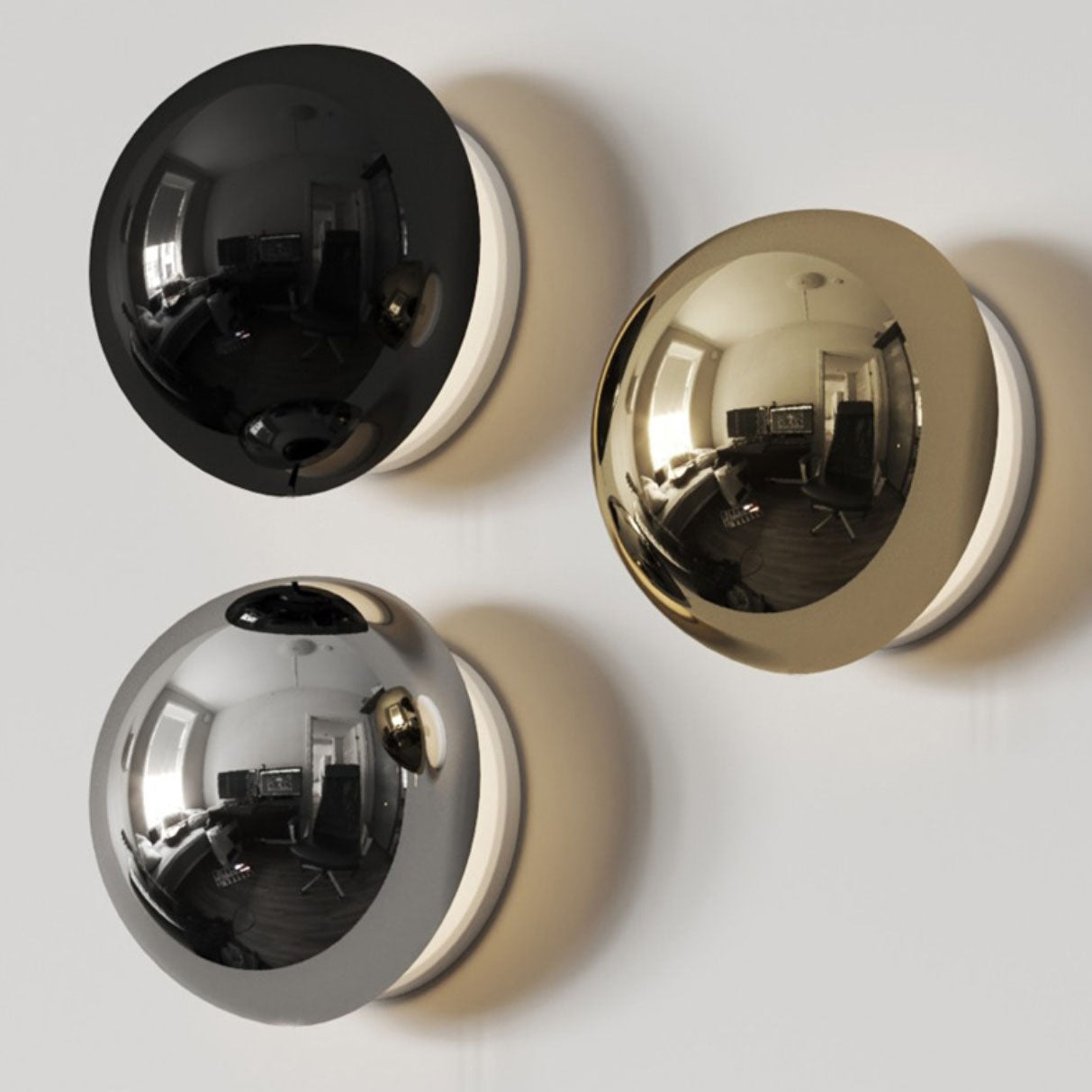 Simplicity Meteorite Semicircle Metal LED Wall Sconce Lamp