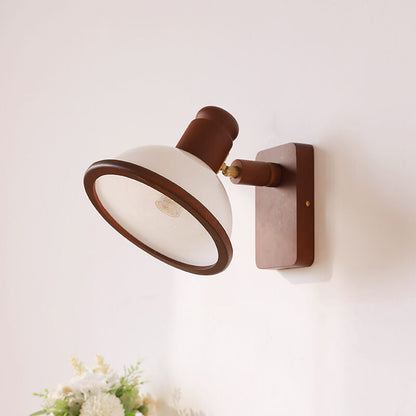 Chinese Adjustable Swing Arm Dome 1-Light Wall Sconce Lamp