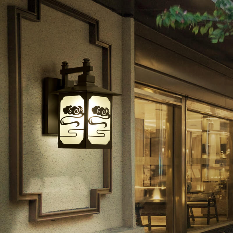 Chinese Sheet Zinc Alloy 1-Light Wall Sconce Lamp