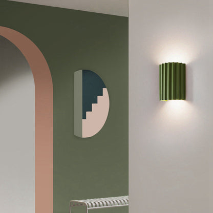 Half Vertical Stripe Resin 2-Light Wall Sconce Lamp