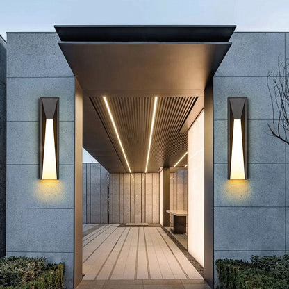 Waterproof Steel Cuboid Acrylic Shade LED Wall Sconce Lamp