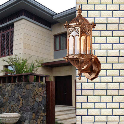 Waterproof Cylinder Aluminum Glass 1-Light Wall Sconce Lamp