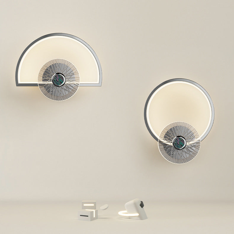 Geometric Semi-circle Acrylic Hardware LED Wall Sconce Lamp