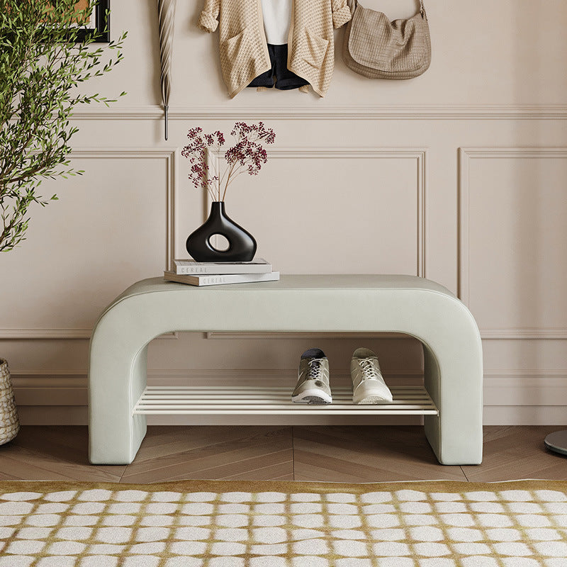 Modern Fabric Iron Bench