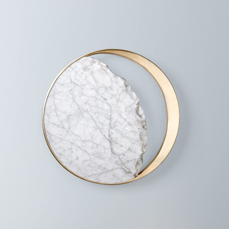 Nordic Marble Metal Circle Ring LED Wall Sconce Lamp