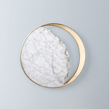Nordic Marble Metal Circle Ring LED Wall Sconce Lamp