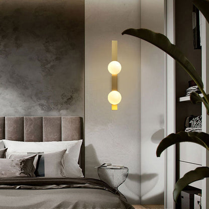 Simplicity Glass Ball Shade 1/2-Light Wall Sconce Lamp