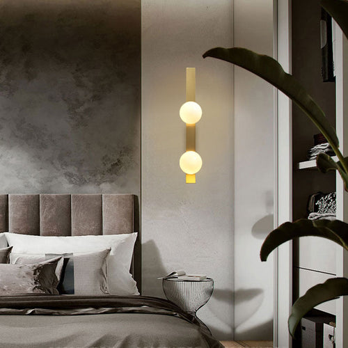 Simplicity Glass Ball Shade 1/2-Light Wall Sconce Lamp