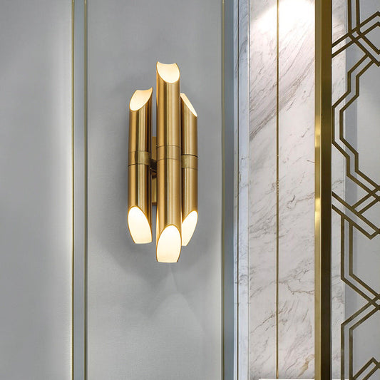 Luxury Cylindrical Iron Shade 3-Light Wall Sconce Lamp