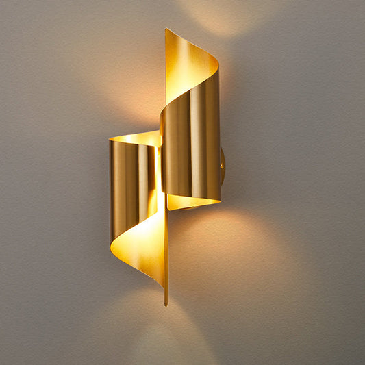 Modern Luxury Double Cylinder Iron 2-Light Wall Sconce Lamp
