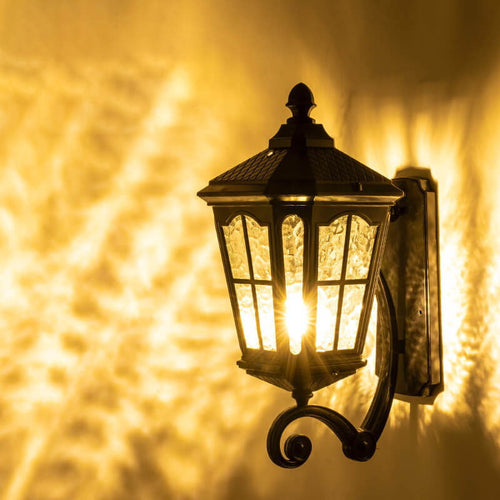 Outdoor Aluminum Glass Waterproof 1-Light Wall Sconce Lamp