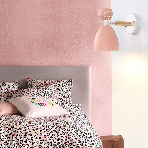 Macaron Solid Color Ironwood 1-Light Wall Sconce Lamp