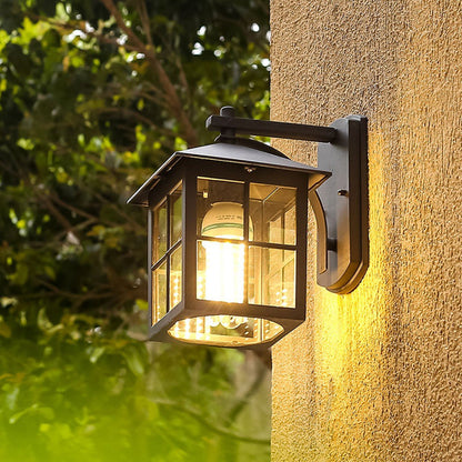 Simplicity Square Glass Shade 1-Light Wall Sconce Lamp